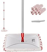 Midyb Large Microfiber Mop, Flat Mops for Floor Cleaning with 5 Microfiber Mop Replacement Pads, ...