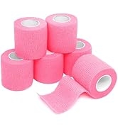 FriCARE Latex Free Self Adhesive Bandage, Fluorescent Pink First Aid Supplies Medical Tape Self-A...