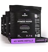 Wipex Gym Wipes Refill Rolls for Dispensers, 700 Large Natural Fitness Wipes with Vinegar & Laven...