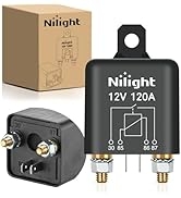 Nilight 120A Starter Relay 4 Pin Split Charge Relay Switch 12V Continuous Heavy Duty SPST High Cu...