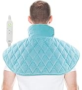 Weighted Heating Pad for Neck and Shoulder, Electric Heated Wrap for Neck and Shoulder Pain Relie...