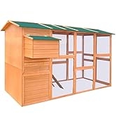 GOLINPEILO Outdoor Wooden Chicken Coop Backyard Rabbit Hen House, Solid PiGOLINPEILOood Rabbit Ca...