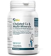 ALLBE Chelated Ca & Multi-Minerals Capsules, 400mg Calcium and 200mg Magnesium with 7.5mg Zinc Su...