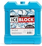 Cool Coolers by Fit + Fresh, XL Freezer Ice Block, Large and Powerful Ice Pack, Perfect for Insul...