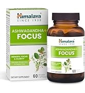 Himalaya Ashwagandha + Focus with Ashwagandha, Bacopa, Rosemary & Green Tea for Memory, Focus and...