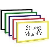 Magnetic Dry Erase Labels Ultra-Large 6x3.5Inch, 5Pcs Thick Blank Write on Magnet, Writable Erasa...