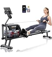 YOSUDA Water Rowing Machines with Bluetooth-Water Rowers 300LBS Weight Capacity for Home Use with...