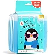 Cool Coolers by Fit + Fresh, Slim Ice Packs, Reusable & Long-Lasting, Perfect For Your Kid's Lunc...