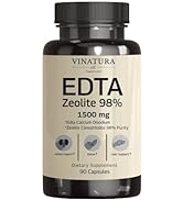 VINATURA EDTA Zeolite 98% 1500 mg - Liver Support - Activated Ultra-Fine 10 µm Zeolite Clinoptilo...