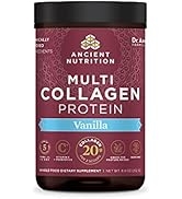 Collagen Powder Protein by Ancient Nutrition, Multi Collagen Vanilla Protein Powder, 24 Servings,...