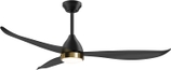 52 Inch Black and Gold Ceiling Fan