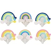 Cabilock 10Pcs Clouds Star Rainbow Storage Hooks Adhesive Wall Hooks Sundries Hooks Wall Mounted ...