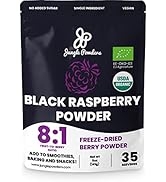 Jungle Powders Black Raspberry Powder 5oz USDA Organic, Food Grade Powdered Freeze Dried Black Ra...