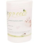 wegreeco 100% Bamboo Unscented Diaper Liners,Fragance Free and Chlorine Free - 100 Sheets Per Rol...