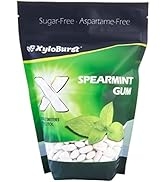 XyloBurst Spearmint 100% Xylitol Gum, 500 Count Bag, Natural Chewing Gum, Non GMO, Vegan, Asparta...