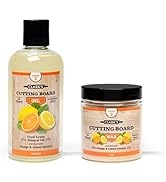 Cutting Board Oil and Wax Kit by CLARK’s – Set includes Mineral Oil (12oz) and Finishing Carnauba...