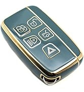 FEYOUN Key Fob Cover Compatible with Jaguar F-Pace F-Type XE XF XJ Land Rover Discovery Range Rov...