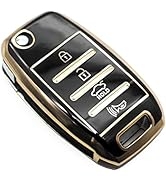 Key Fob Cover Compatible with Kia Forte Optima Rio Sedona Sorento Soul Sportage Hyundai Elantra G...