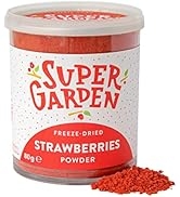 Strawberry Powder for Baking, Smoothies, Desserts - Freeze Dried, All Natural, Vegan, No Added Su...