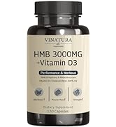 VINATURA HMB 3000mg and Vitamin D3 Supplement Capsules *USA Made & Tested* Promotes Muscle Growth...