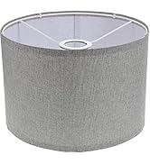 Beavorty Lamp Shades 1Pcs Collapsible Lampshade Drum Lampshade Linen Light Cover Fabric Lampshade...