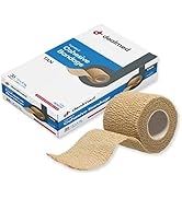 Dealmed Non-Adherent Cohesive Bandage Wrap – 2" x 5 Yards, Box of 36 Non-Woven Breathable Self Ad...