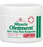 Miracle Ointment | Aloe Vera First Aid Cream with 70% UltraAloe Pure Aloe Vera Gel | 2 ounce jar