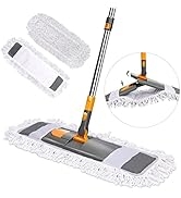 Midyb Professional Industrial Dust Mop for Floor Cleaning, Commercial Cotton Dust Mops with Teles...