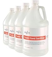 Zogics Foam Hand Sanitizer – 1 Gallon of Alcohol-Free Hand Sanitizer Foam, For Bulk Hand Sanitize...