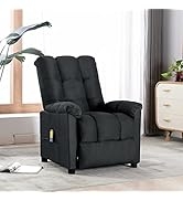 GOLINPEILO Fabric Massage Reclining Chair w/Remote Control with 6-Point Vibration Massage, Massag...