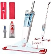 Spray Mop for Floor Cleaning, 58.3 inch Long Handle with Professional 18 Inch Washable Reusable 2...