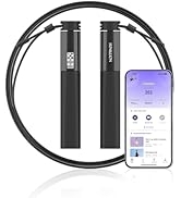 Smart Digital Jump Rope for Fitness, SUN&LION Rechargeable Jumping Ropes Bluetooth with APP Data ...