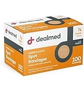 Dealmed Sheer Plastic Spot Adhesive Bandages – 100 Count (1 Pack) Bandages with Non-Stick Pad, La...