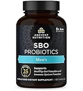 Probiotics for Men by Ancient Nutrition, SBO Probiotics Men's 60 Ct, for Gut Health, Digestive an...