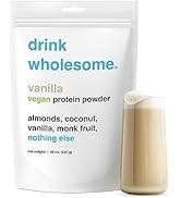 drink wholesome Vegan Protein Powder | Easy to Digest & Gut Friendly | All Natural Ingredients | ...