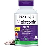 Natrol Melatonin 1mg, Strawberry-Flavored Dietary Supplement for Restful Sleep*, 200 Fast-Dissolv...