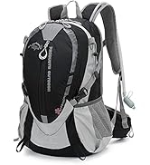 INOXTO Small Hiking Backpack with 2L Water Bladder and Waterproof Rain Cover, 25L Hydration Backp...