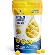 Garbage Disposal Cleaner and Deodorizer Drops- [[50-Count]] Lemon Zest Scented Kitchen Sink Fresh...