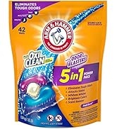 Arm & Hammer Plus OxiClean With Odor Blasters Laundry Detergent 5-IN-1 Power Paks, 42CT (Packagin...