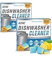 Dishwasher Cleaner Deodorizer Tablets 48 Pack - Value Size Deep Cleaning Descaler Pods Dish Washe...