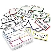 72Pcs Dry Erase Magnet Labels Small Thick Writable Wipable Magnetic Name Plates Tags Mini Rectang...