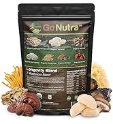 Go Nutra Mushroom Blend Organic | 7 Mushroom Complex Mushroom Blend Powder with Lions Mane, Chaga...