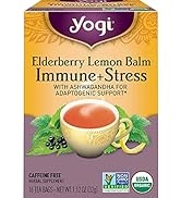 Yogi Tea - Elderberry Lemon Balm Immune and Stress Support (6 Pack) - With Ashwagandha For Adapto...