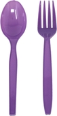 Purple Spoon and Fork Set (24 Each)