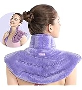 SuzziPad Microwave Heating Pad for Neck and Shoulders, Weighted Neck and Shoulder Wrap for Pain R...