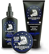 Bossman Essentials Beard Kit for Men - Beard Oil Jelly, Fortifying Conditioner Cream, Beard Balm ...