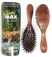 100% Pure Calcutta Wild Boar Bristle Hair Brush, Calcutta Max for Thick or Long Hair, Gentle, Ext...