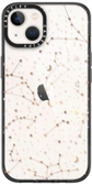 Space pattern on clear background/ gold stars and moon universe