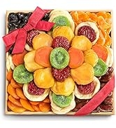 A Gift Inside Bloom Dried Fruit Deluxe Tray Basket Arrangement for Holiday Birthday Healthy Snack...