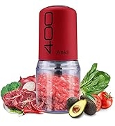 ANKII Mini Food Processor 400-Watt Electric Food Chopper for Meats, Vegetables, Nuts, Fruits, Sma...